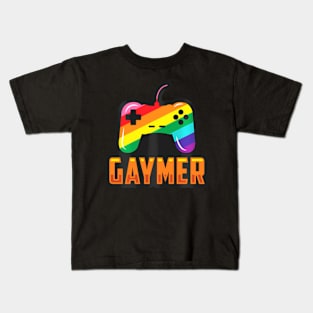 Gaymer LGBTQIA+ Gamer Game Controller Video Games Kids T-Shirt